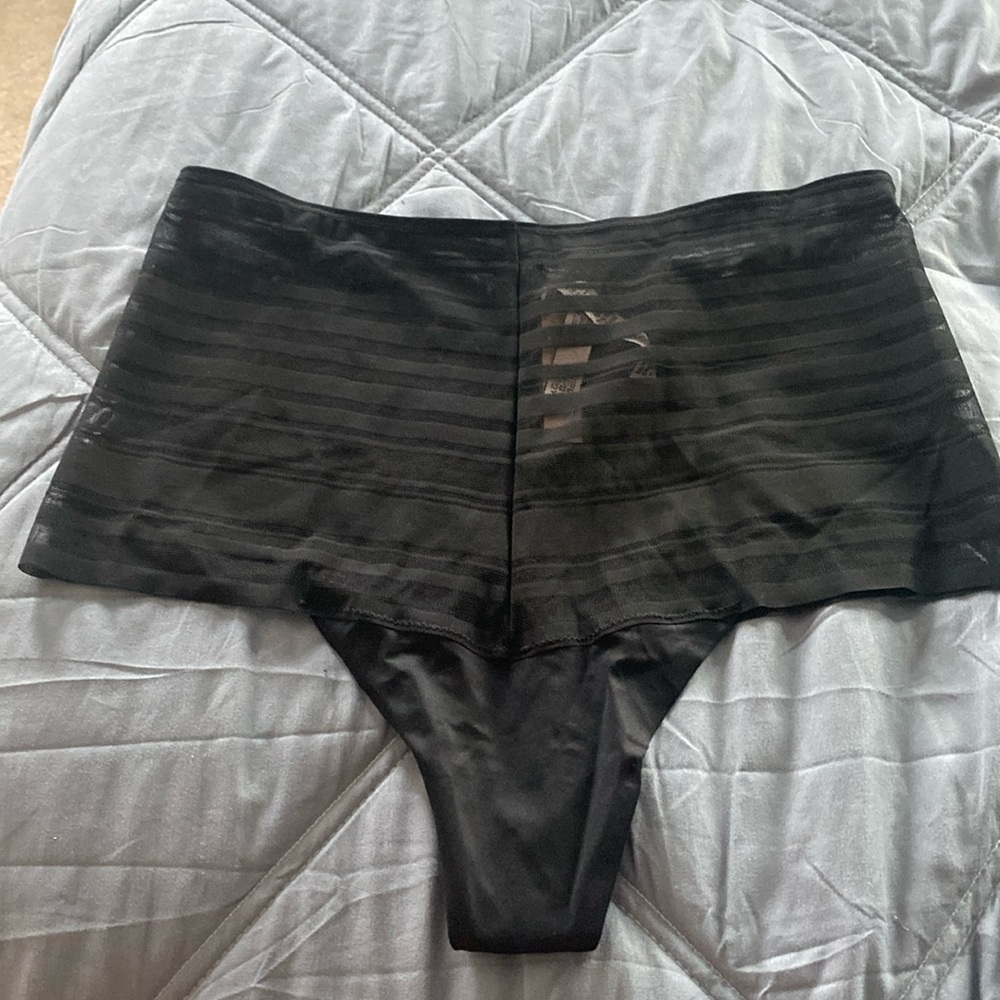 Victoria secret high waisted thong black lace medium